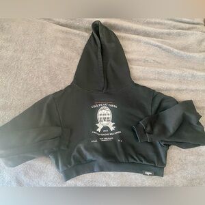 G59 chateau gris black cropped hoodie M
